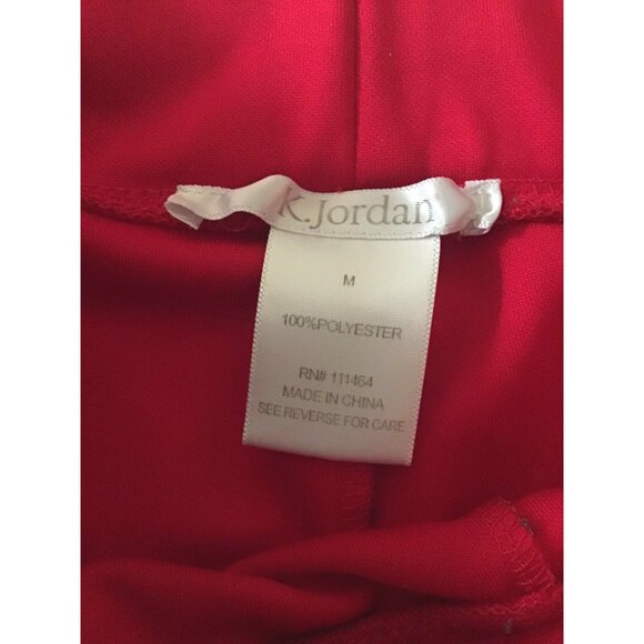 K. JORDAN- NWOMENS RED ELASTIC WAIST PULLOVER POCKETS SWEATPANTS SIZE MEDIUM - Picture 3 of 6
